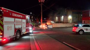Feu de poubelles à Edmundston