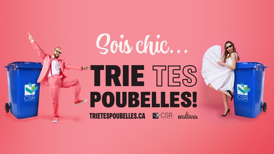 Recyclage aux poubelles dans la Péninsule acadienne TVA CIMT CHAU