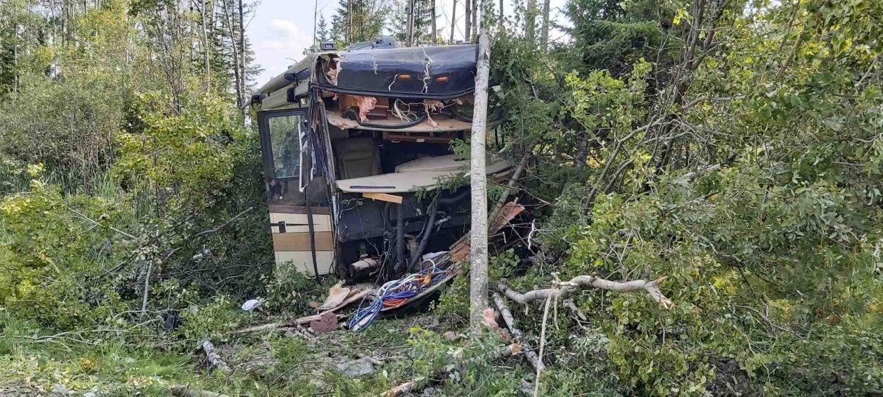 Motorisé fracassé accident 22 aout 2021