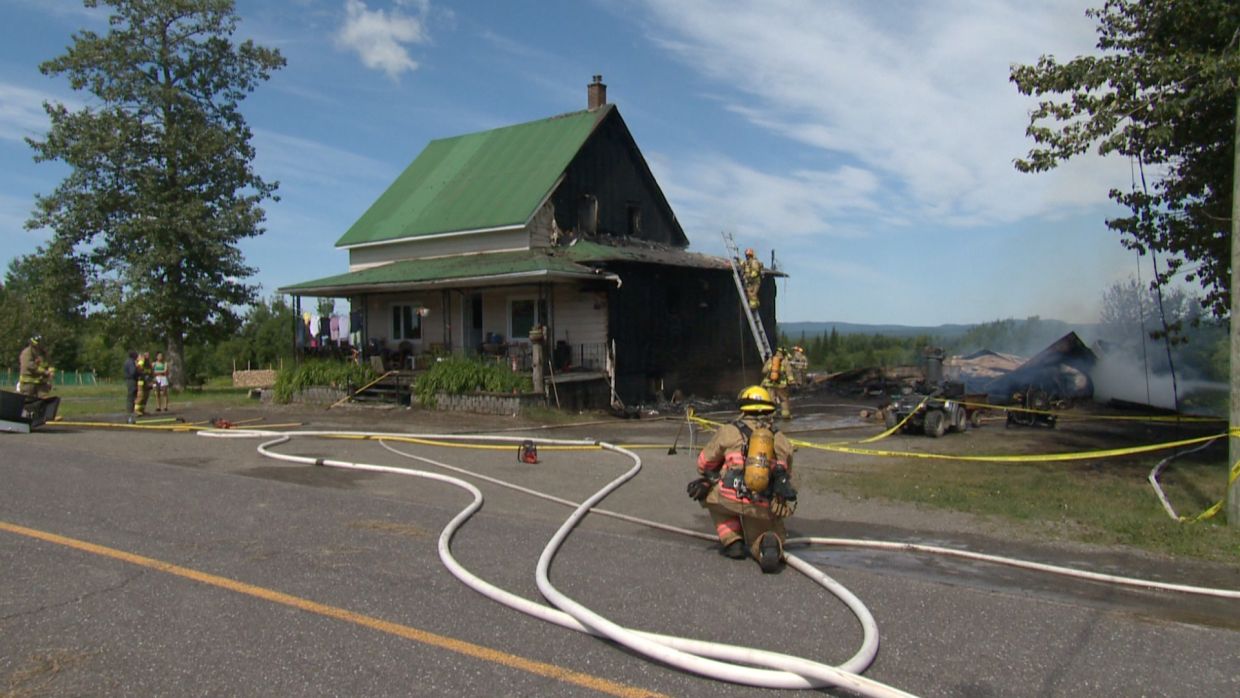 Un garage ravagé par les flammes à SaintEusèbe TVA CIMT CHAU